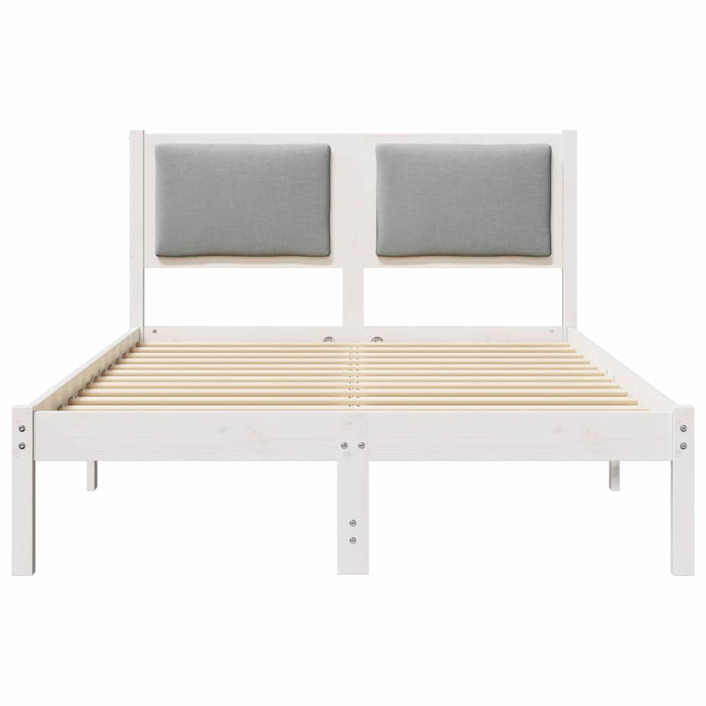 vidaXL Ramka łóżka Jasnoszary 120 x 200 cm Lite drewno sosnowe