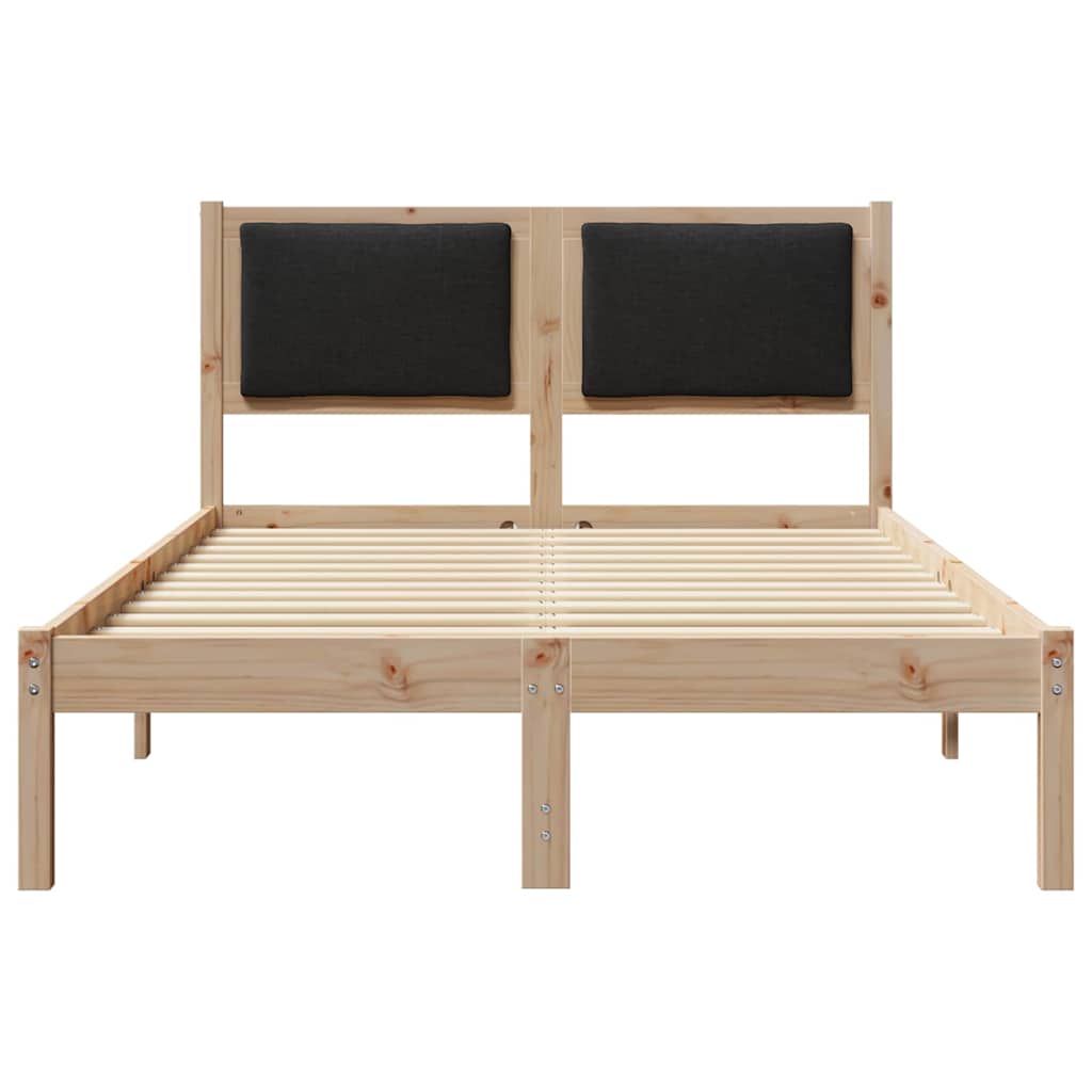 vidaXL Ramka łóżka Czarny 120 x 190 cm Lite drewno sosnowe
