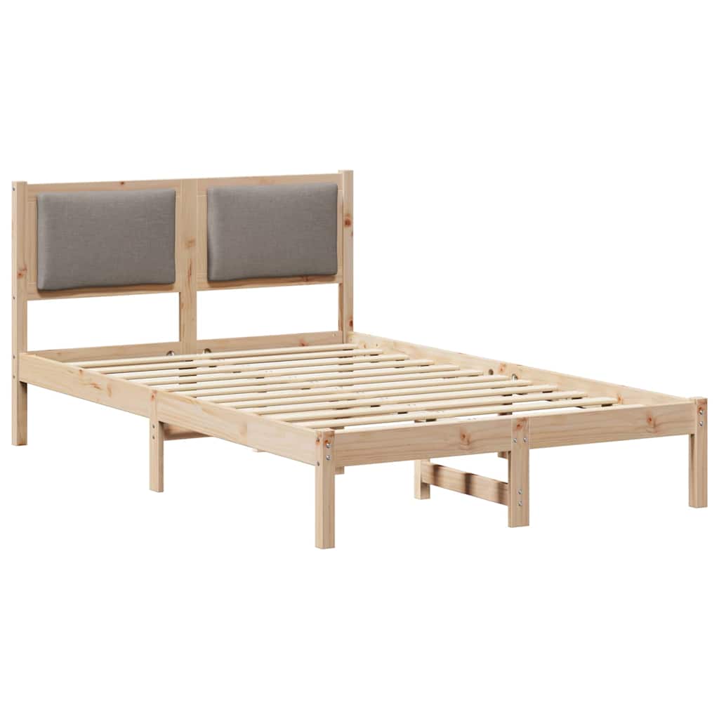 vidaXL Ramka łóżka Ciemnoszary 120 x 190 cm Lite drewno sosnowe