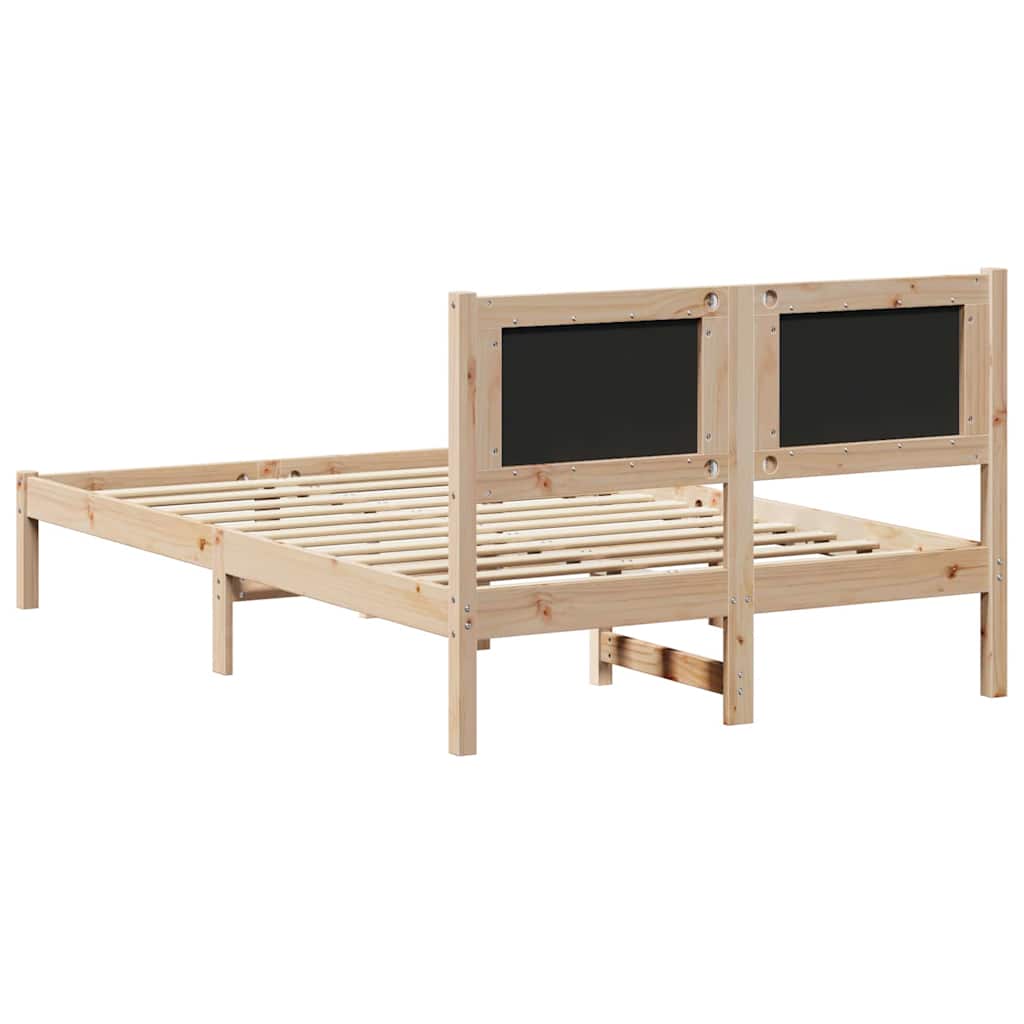 vidaXL Ramka łóżka Ciemnoszary 120 x 190 cm Lite drewno sosnowe