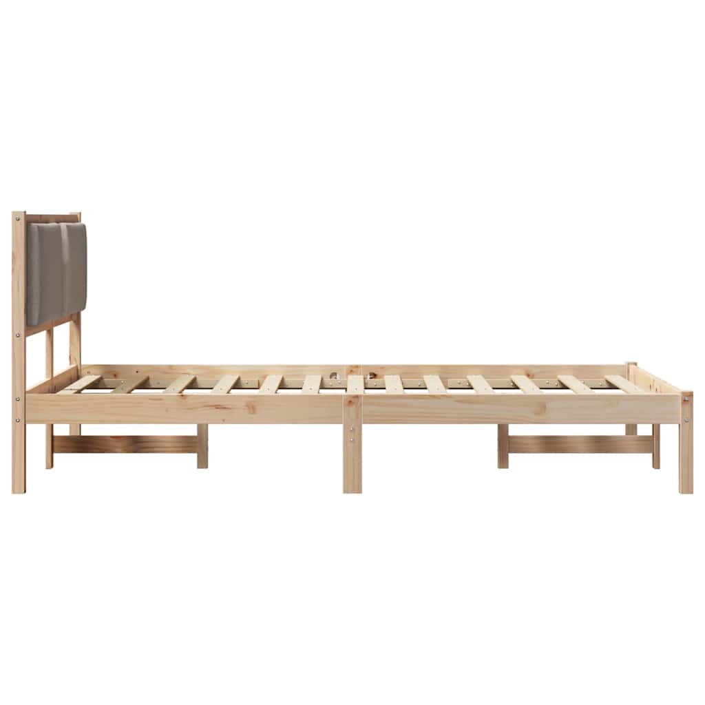 vidaXL Ramka łóżka Ciemnoszary 120 x 190 cm Lite drewno sosnowe