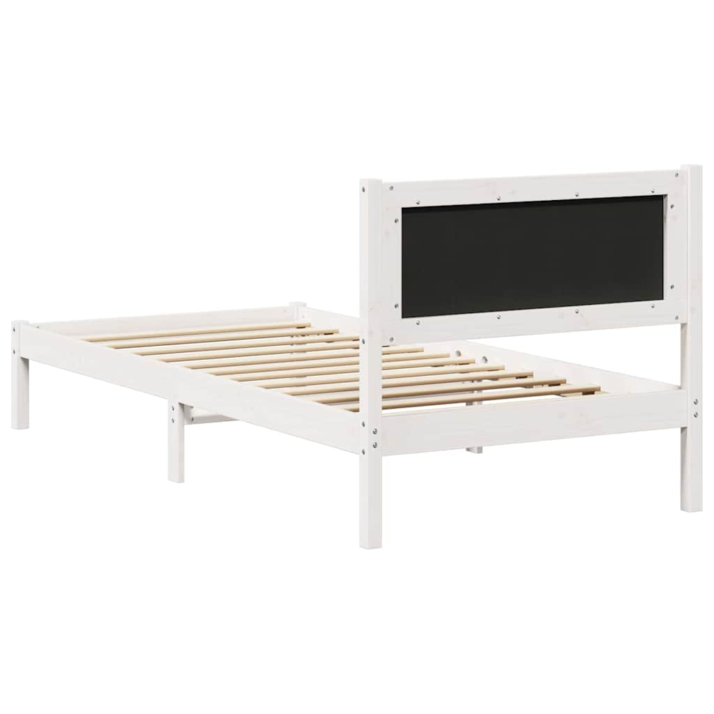 vidaXL Ramka łóżka Jasnoszary 100 x 200 cm Lite drewno sosnowe