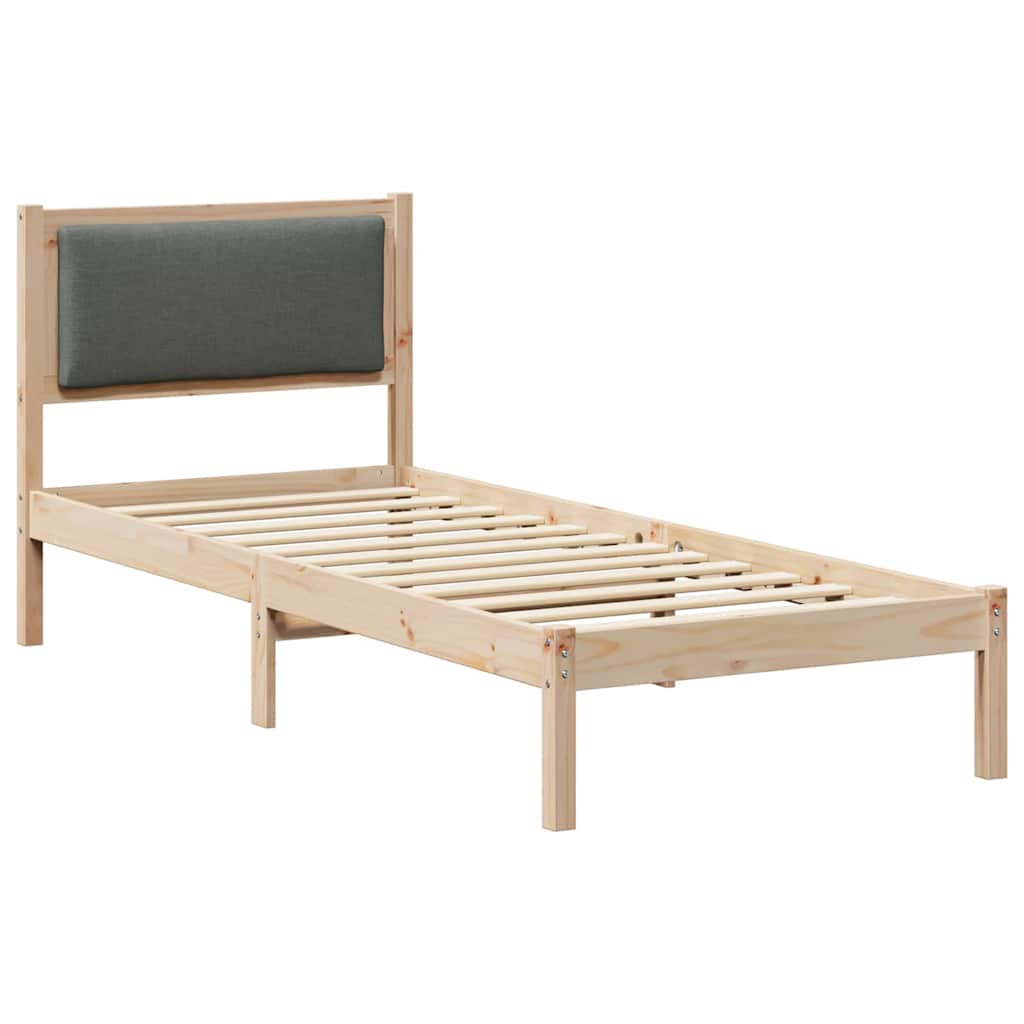 vidaXL Ramka łóżka Ciemnoszary 80 x 200 cm Lite drewno sosnowe