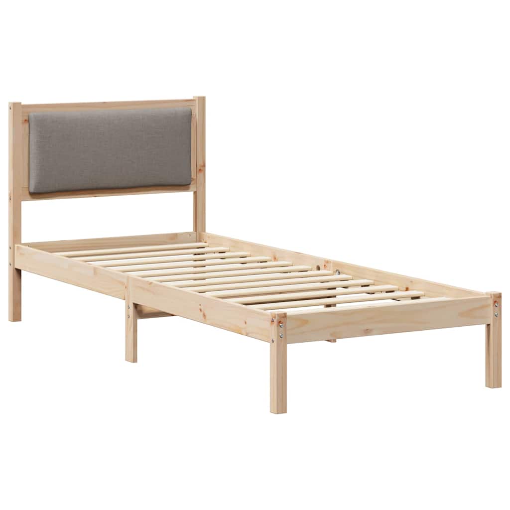 vidaXL Ramka łóżka Ciemnoszary 80 x 200 cm Lite drewno sosnowe