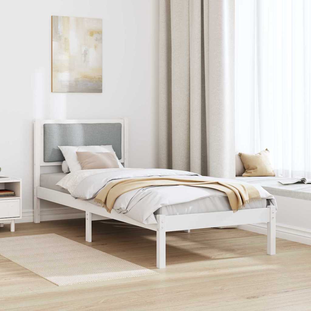 vidaXL Ramka łóżka Jasnoszary 80 x 200 cm Lite drewno sosnowe
