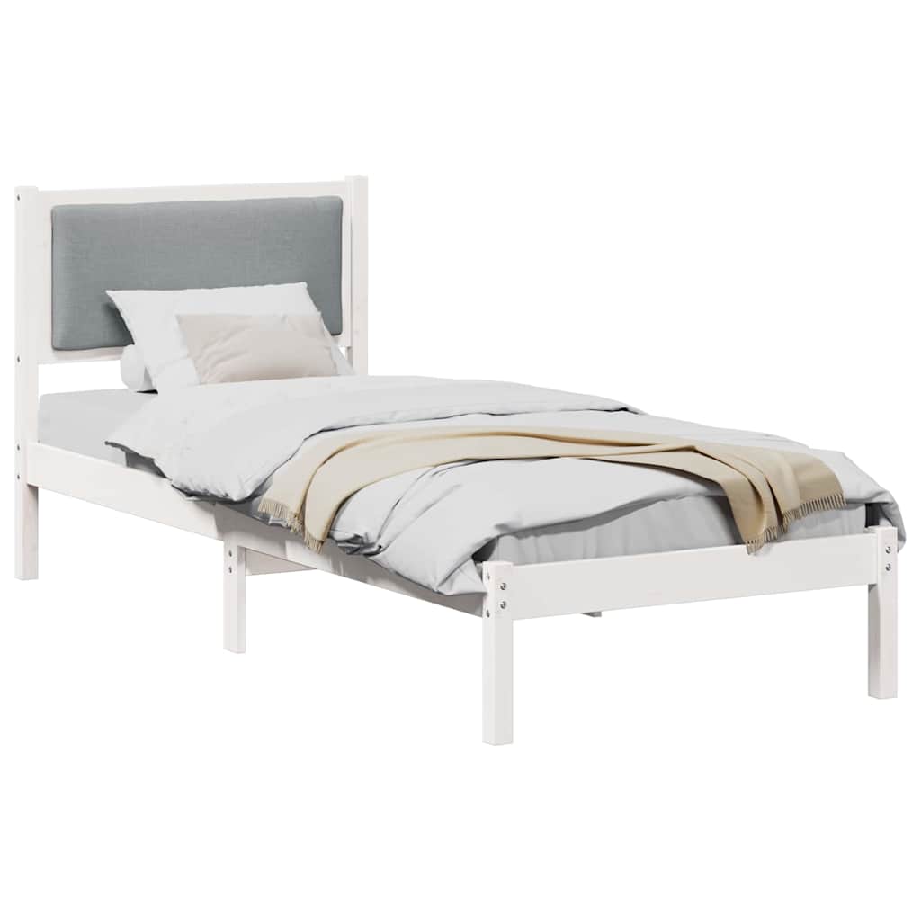 vidaXL Ramka łóżka Jasnoszary 80 x 200 cm Lite drewno sosnowe