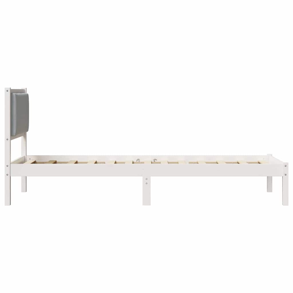 vidaXL Ramka łóżka Jasnoszary 80 x 200 cm Lite drewno sosnowe