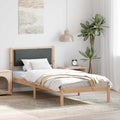 vidaXL Ramka łóżka Ciemnoszary 90 x 190 cm Lite drewno sosnowe