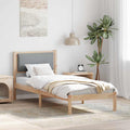 vidaXL Ramka łóżka Jasnoszary 80 x 190 cm Lite drewno sosnowe