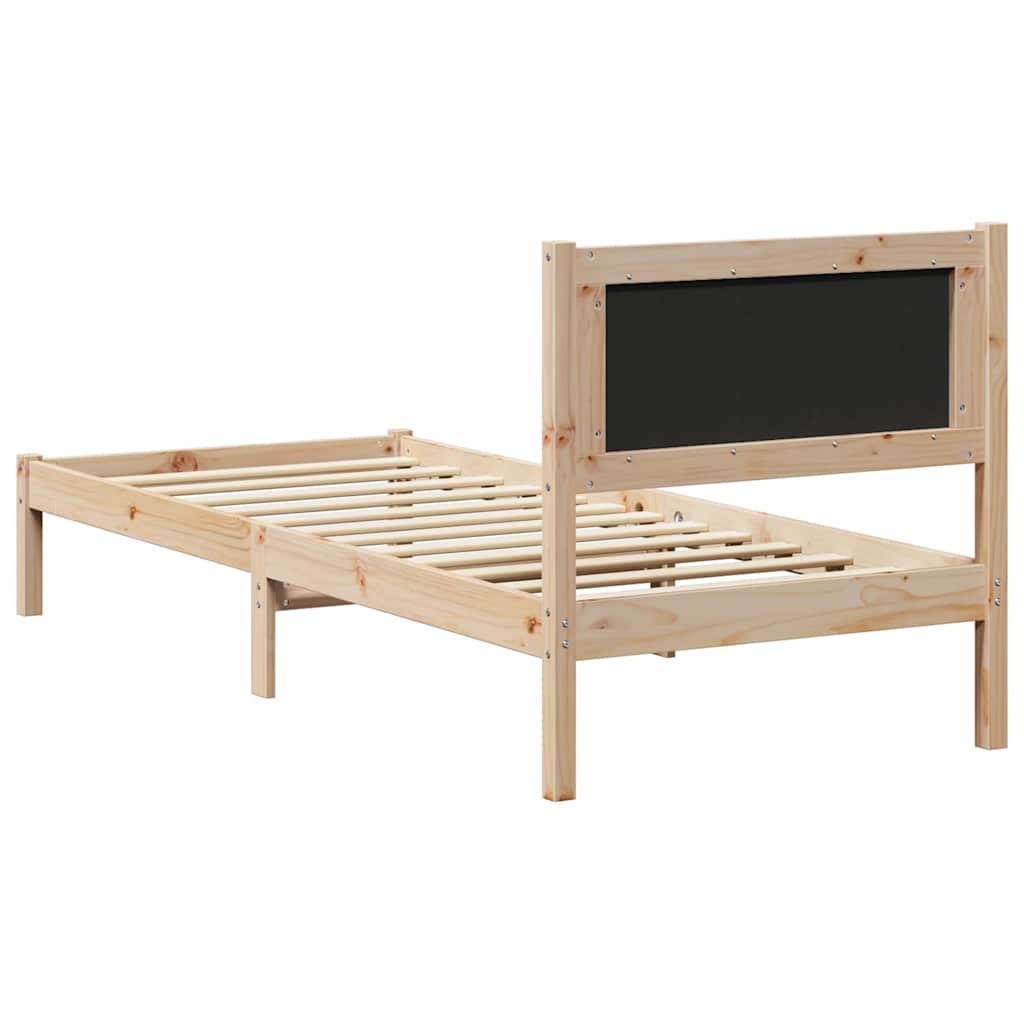 vidaXL Ramka łóżka Jasnoszary 80 x 190 cm Lite drewno sosnowe