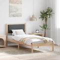 vidaXL Ramka łóżka Ciemnoszary 80 x 190 cm Lite drewno sosnowe