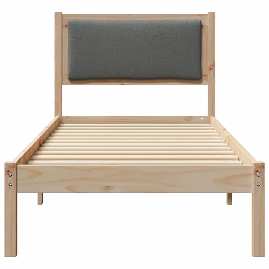 vidaXL Ramka łóżka Ciemnoszary 80 x 190 cm Lite drewno sosnowe