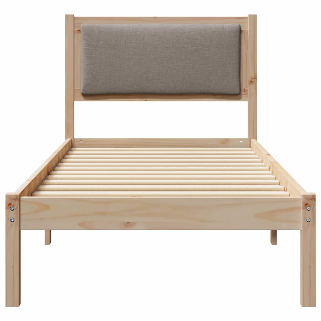 vidaXL Ramka łóżka Ciemnoszary 80 x 190 cm Lite drewno sosnowe