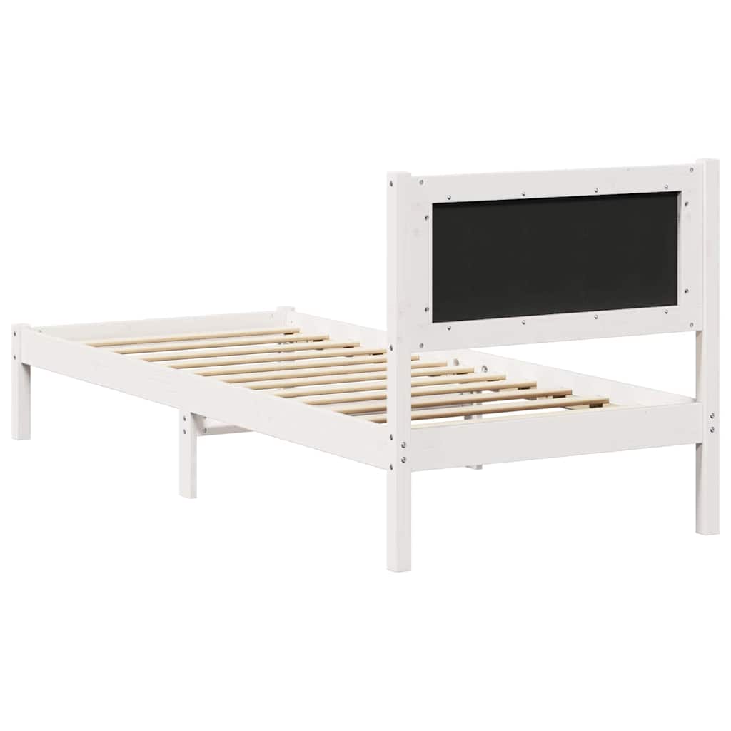 vidaXL Ramka łóżka Jasnoszary 80 x 190 cm Lite drewno sosnowe