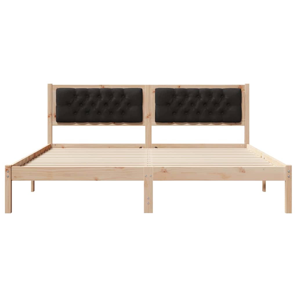vidaXL Ramka łóżka Czarny 160 x 200 cm Lite drewno sosnowe