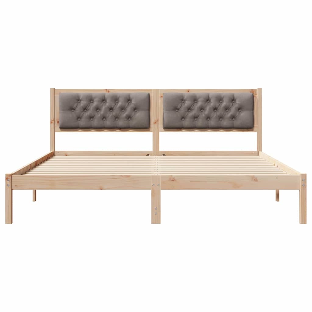 vidaXL Ramka łóżka Ciemnoszary 160 x 200 cm Lite drewno sosnowe