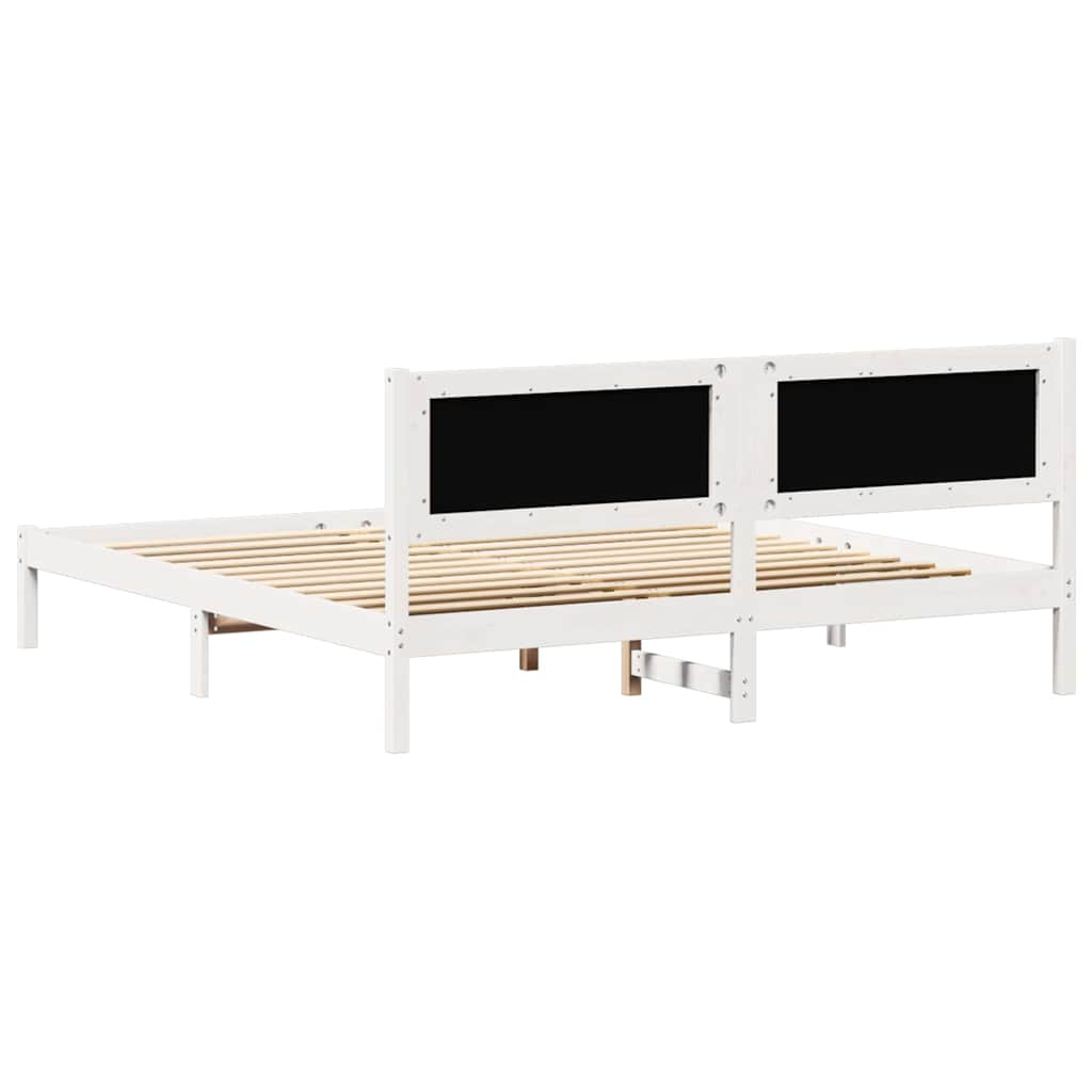 vidaXL Ramka łóżka Jasnoszary 160 x 200 cm Lite drewno sosnowe