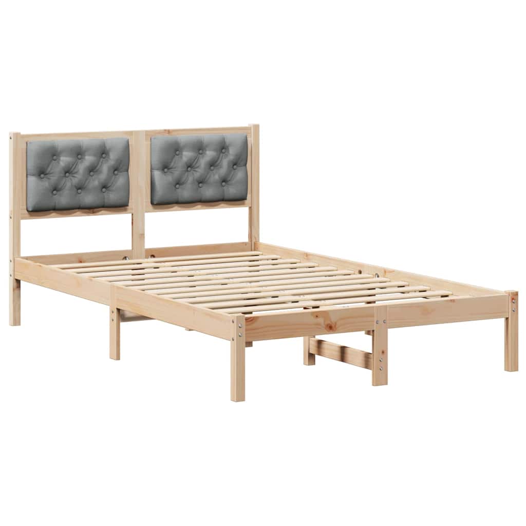 vidaXL Ramka łóżka Jasnoszary 120 x 200 cm Lite drewno sosnowe