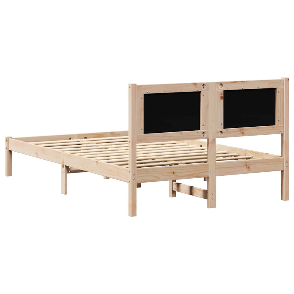 vidaXL Ramka łóżka Ciemnoszary 120 x 200 cm Lite drewno sosnowe