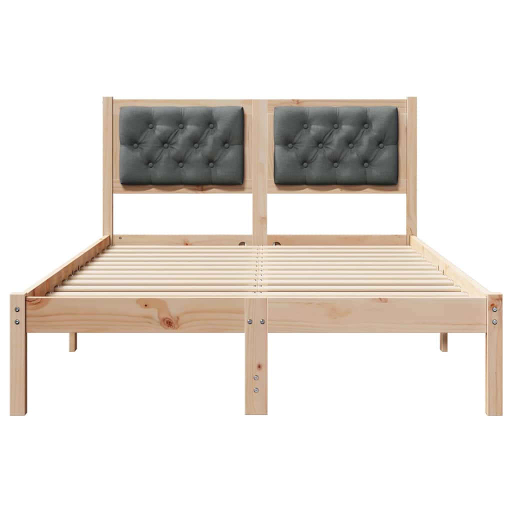 vidaXL Ramka łóżka Ciemnoszary 120 x 200 cm Lite drewno sosnowe