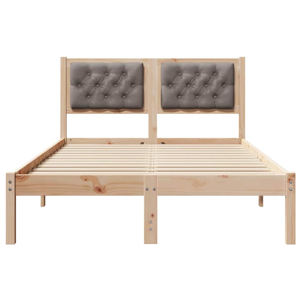 vidaXL Ramka łóżka Ciemnoszary 120 x 200 cm Lite drewno sosnowe