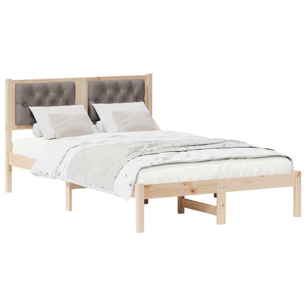 vidaXL Ramka łóżka Ciemnoszary 120 x 200 cm Lite drewno sosnowe
