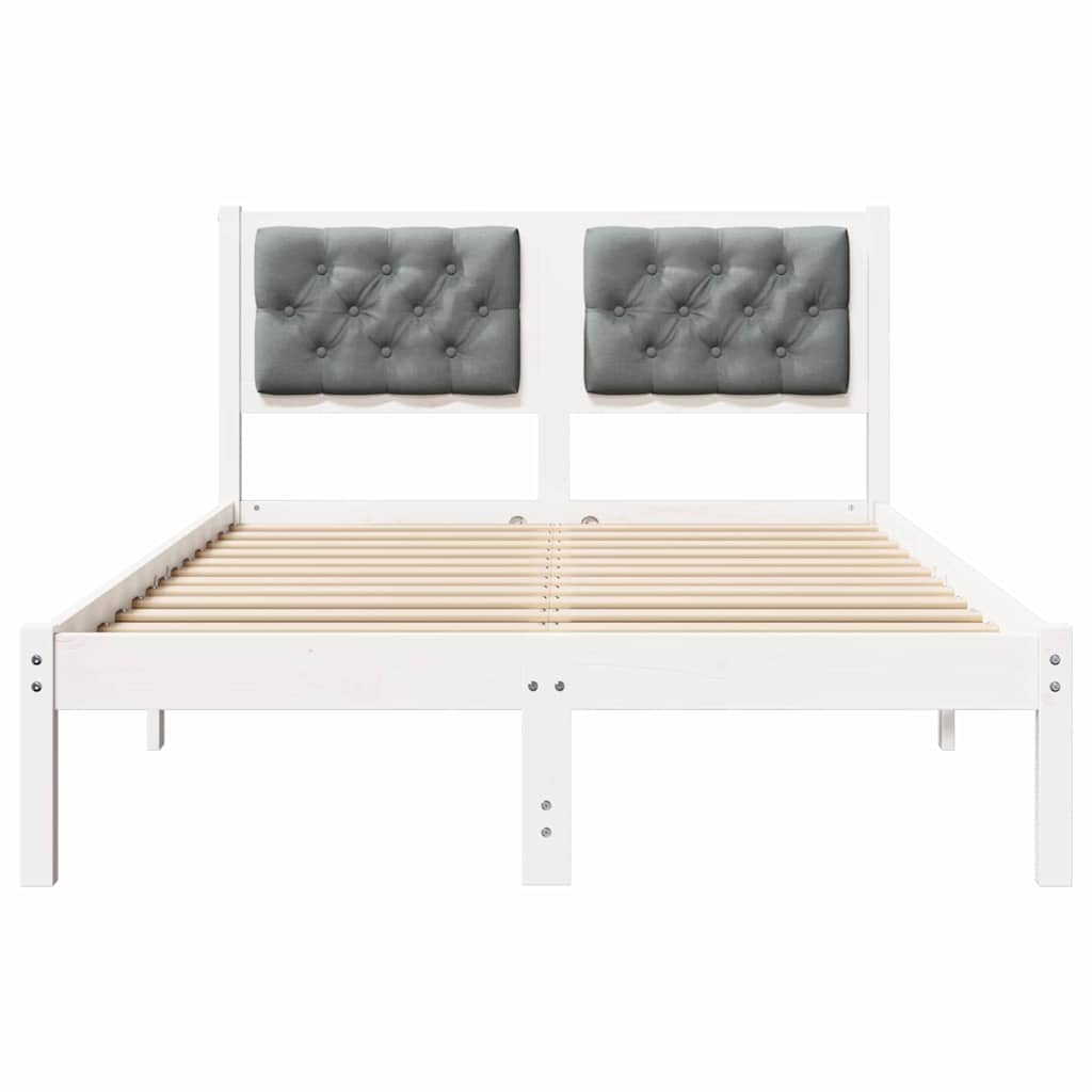 vidaXL Ramka łóżka Jasnoszary 120 x 200 cm Lite drewno sosnowe