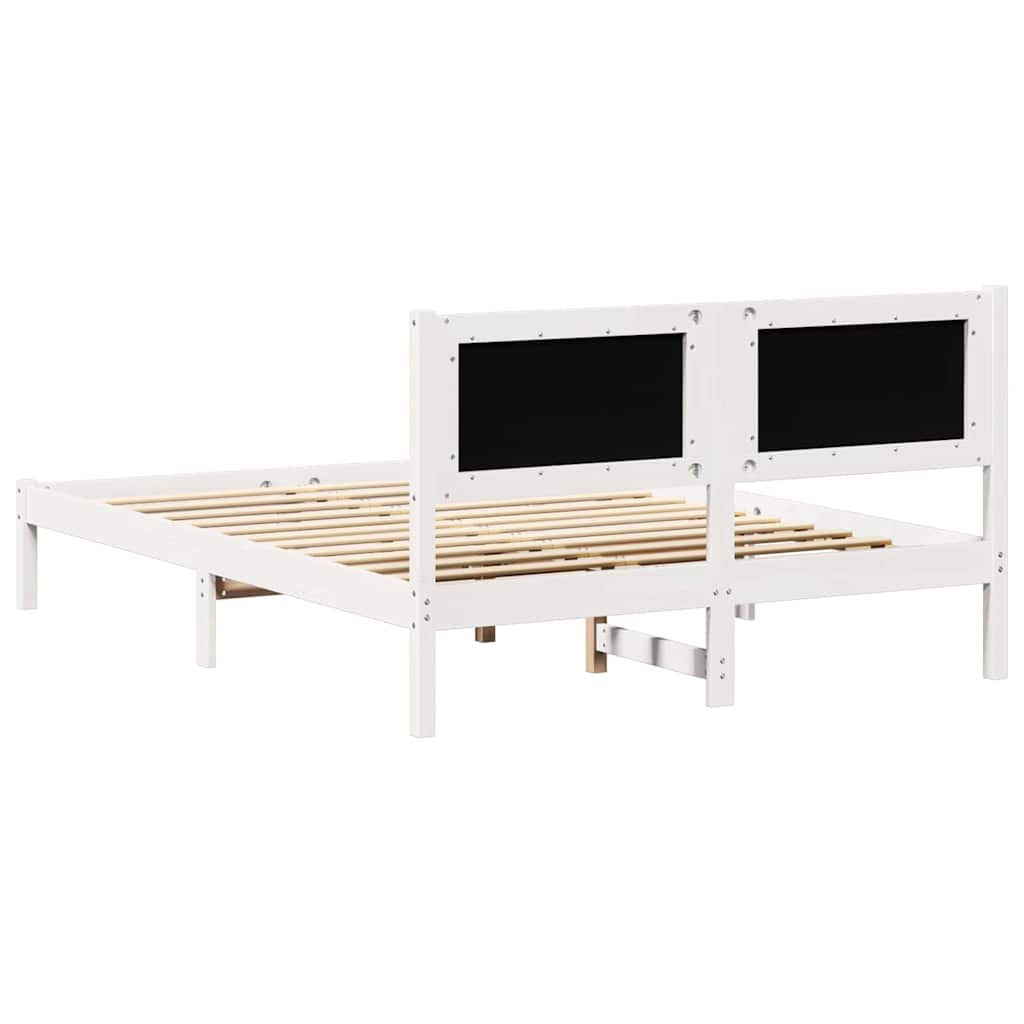 vidaXL Ramka łóżka Jasnoszary 140 x 190 cm Lite drewno sosnowe
