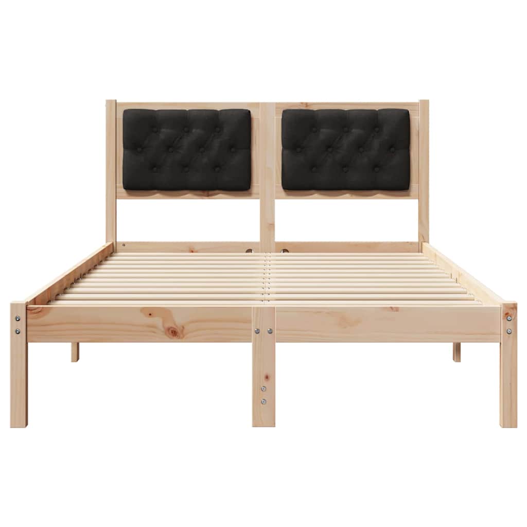 vidaXL Ramka łóżka Czarny 120 x 190 cm Lite drewno sosnowe