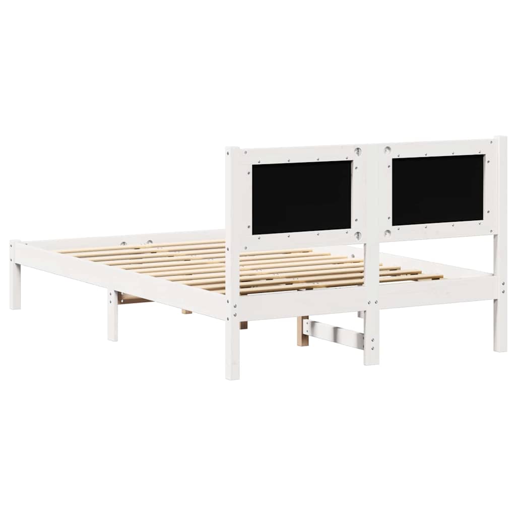 vidaXL Ramka łóżka Jasnoszary 120 x 190 cm Lite drewno sosnowe