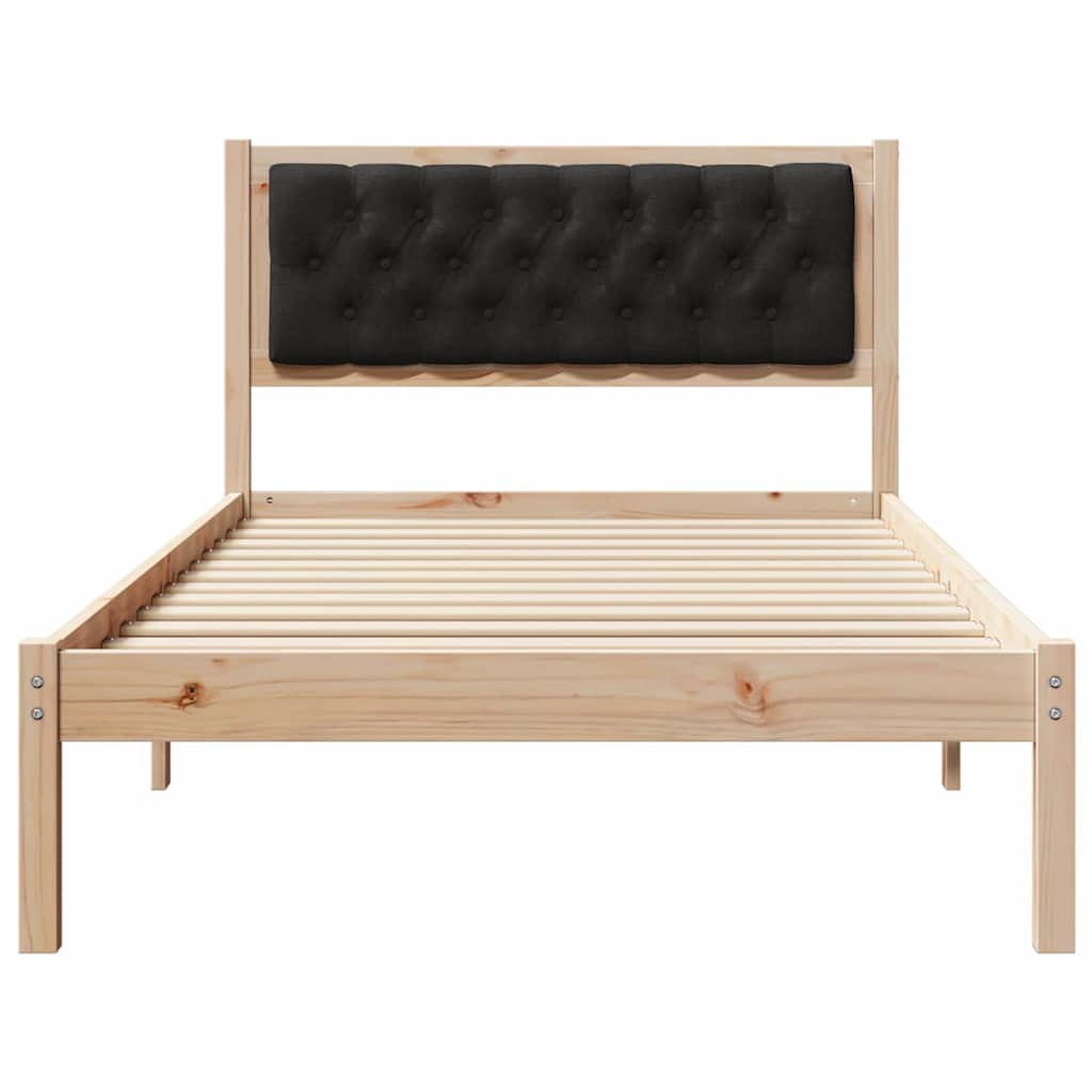 vidaXL Ramka łóżka Czarny 100 x 200 cm Lite drewno sosnowe