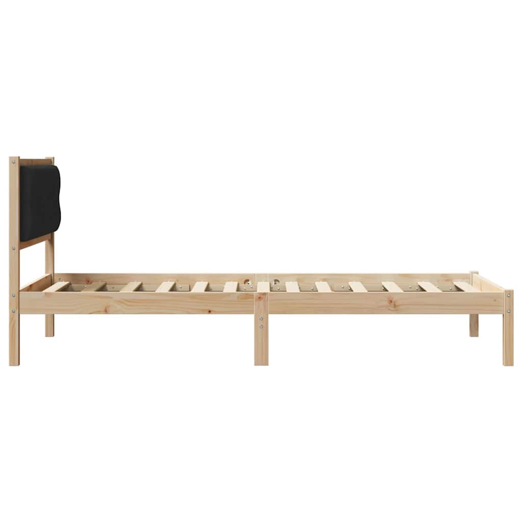 vidaXL Ramka łóżka Czarny 100 x 200 cm Lite drewno sosnowe