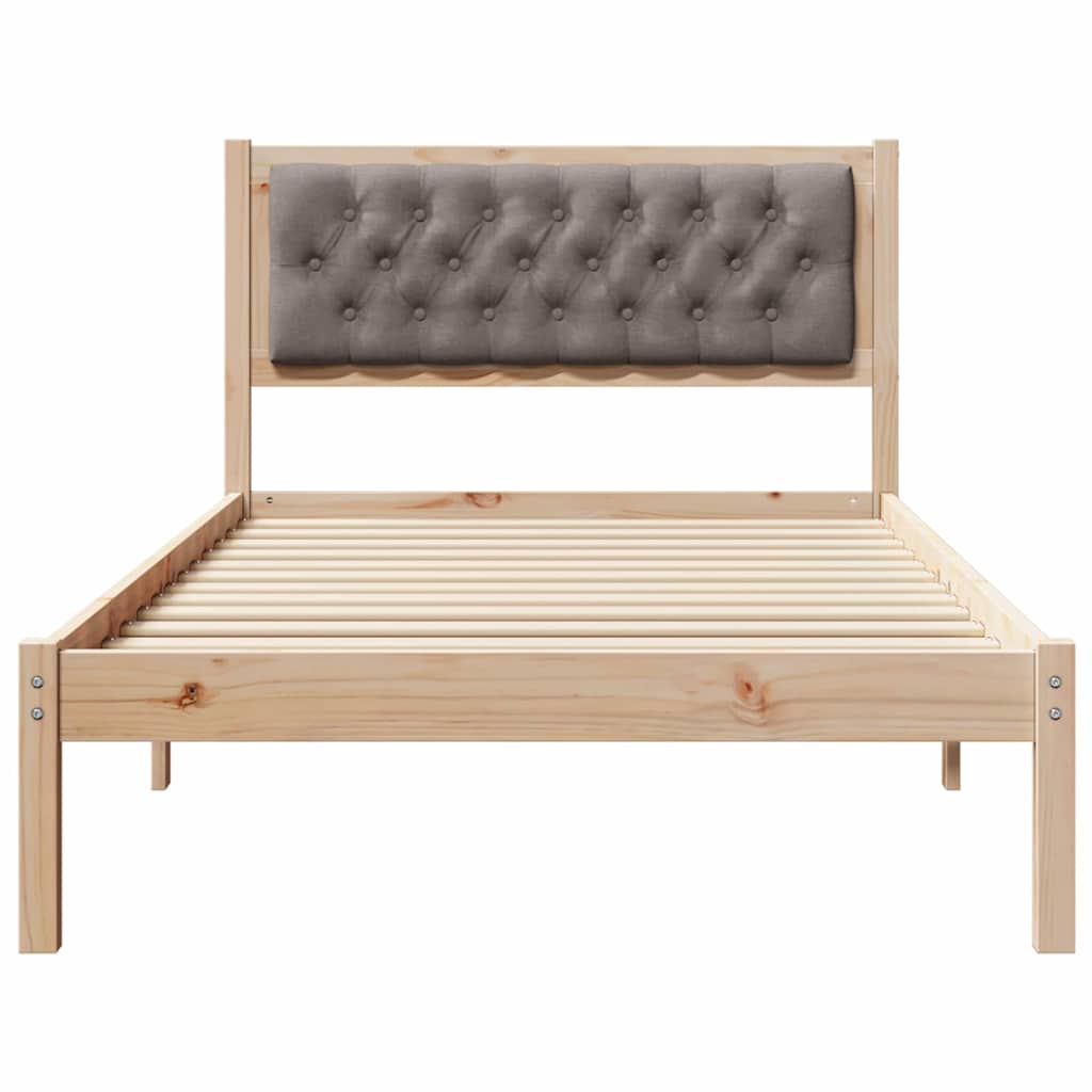 vidaXL Ramka łóżka Ciemnoszary 100 x 200 cm Lite drewno sosnowe