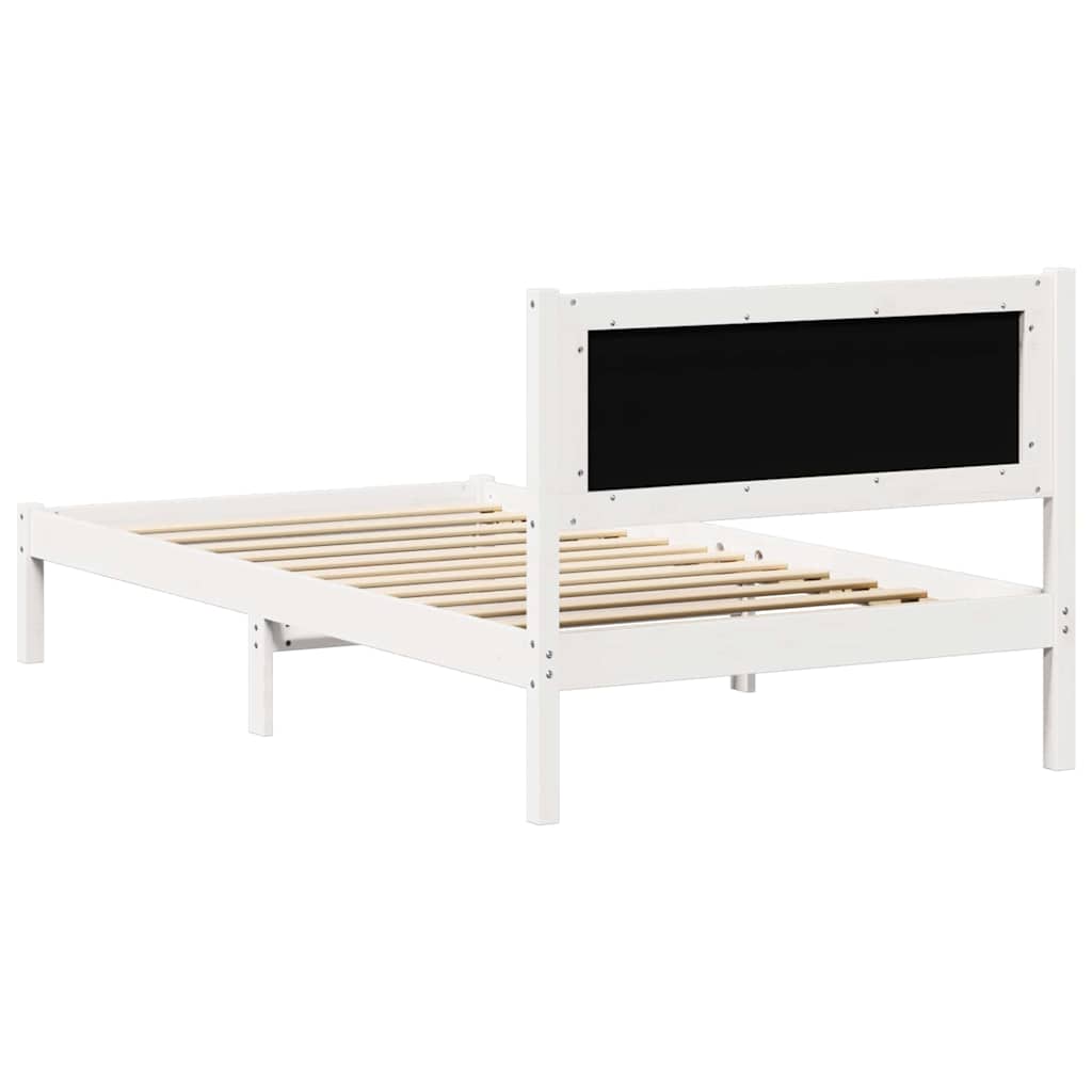 vidaXL Ramka łóżka Jasnoszary 100 x 200 cm Lite drewno sosnowe