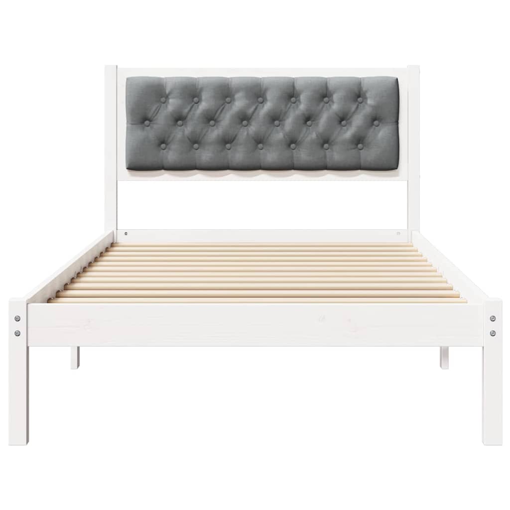 vidaXL Ramka łóżka Jasnoszary 100 x 200 cm Lite drewno sosnowe