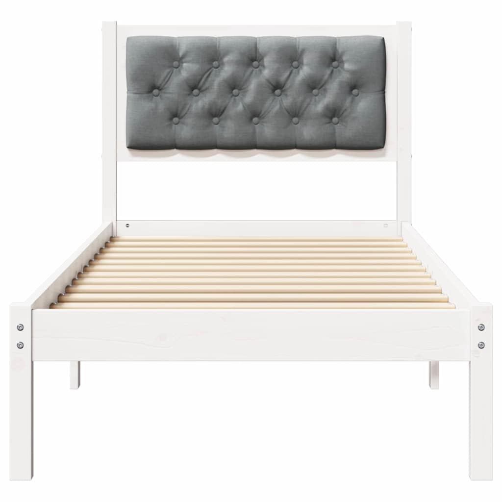 vidaXL Ramka łóżka Jasnoszary 80 x 200 cm Lite drewno sosnowe