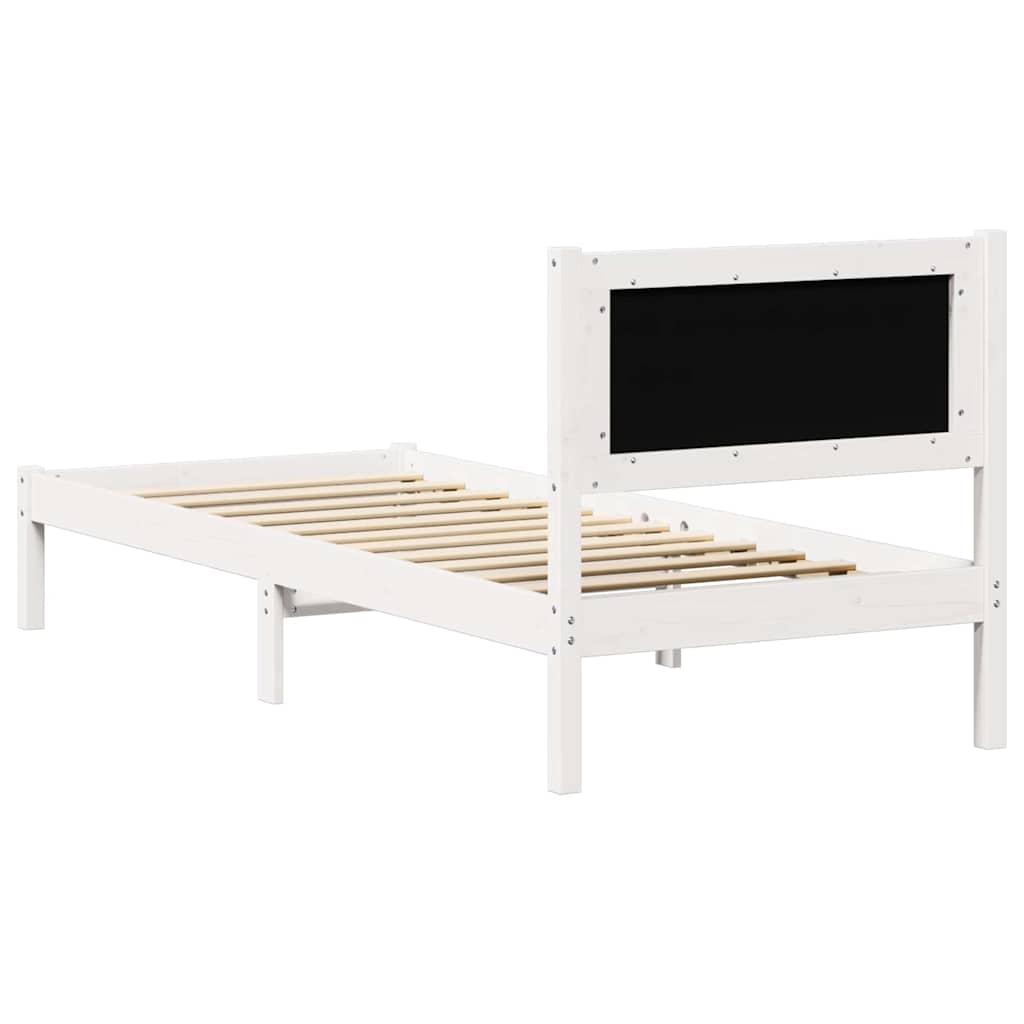 vidaXL Ramka łóżka Jasnoszary 90 x 190 cm Lite drewno sosnowe