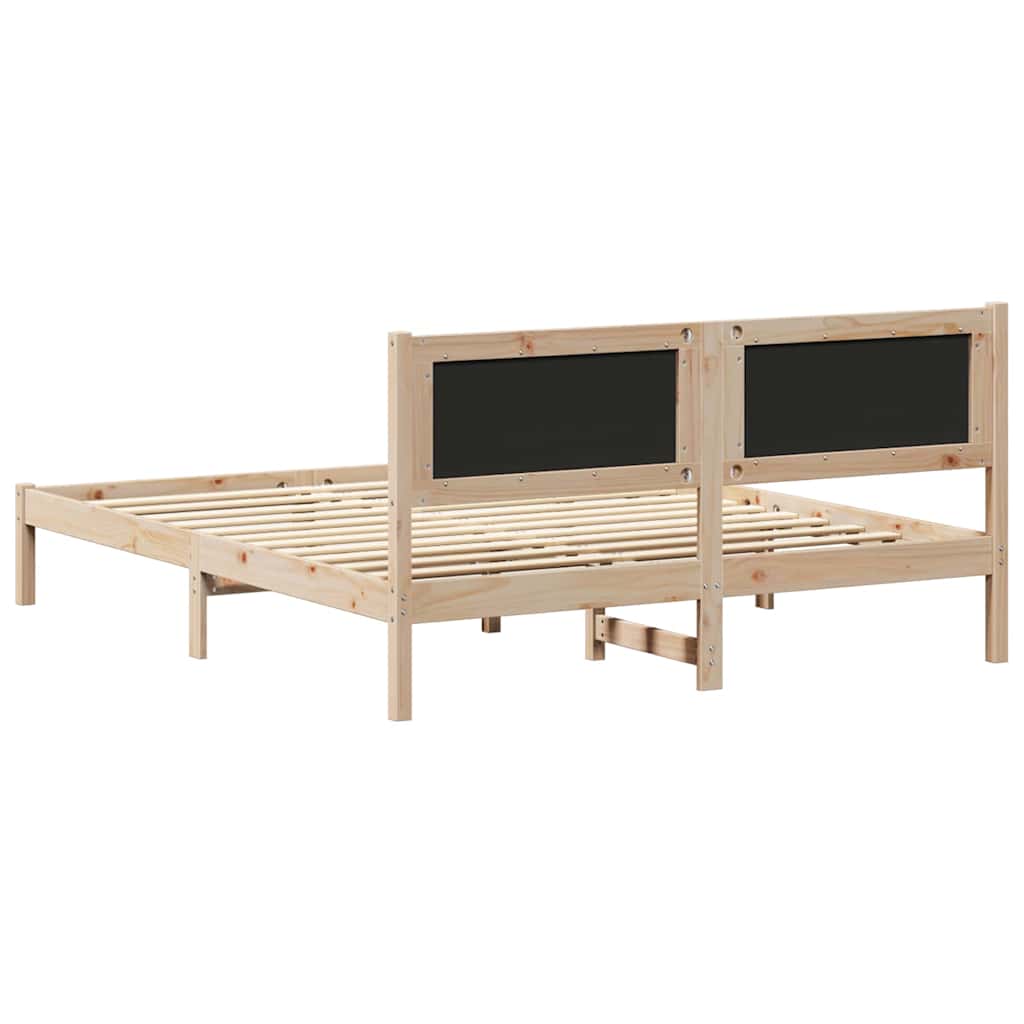 vidaXL Ramka łóżka z tapicerowanym wezgłowiem Jasnoszary 160 x 200 cm