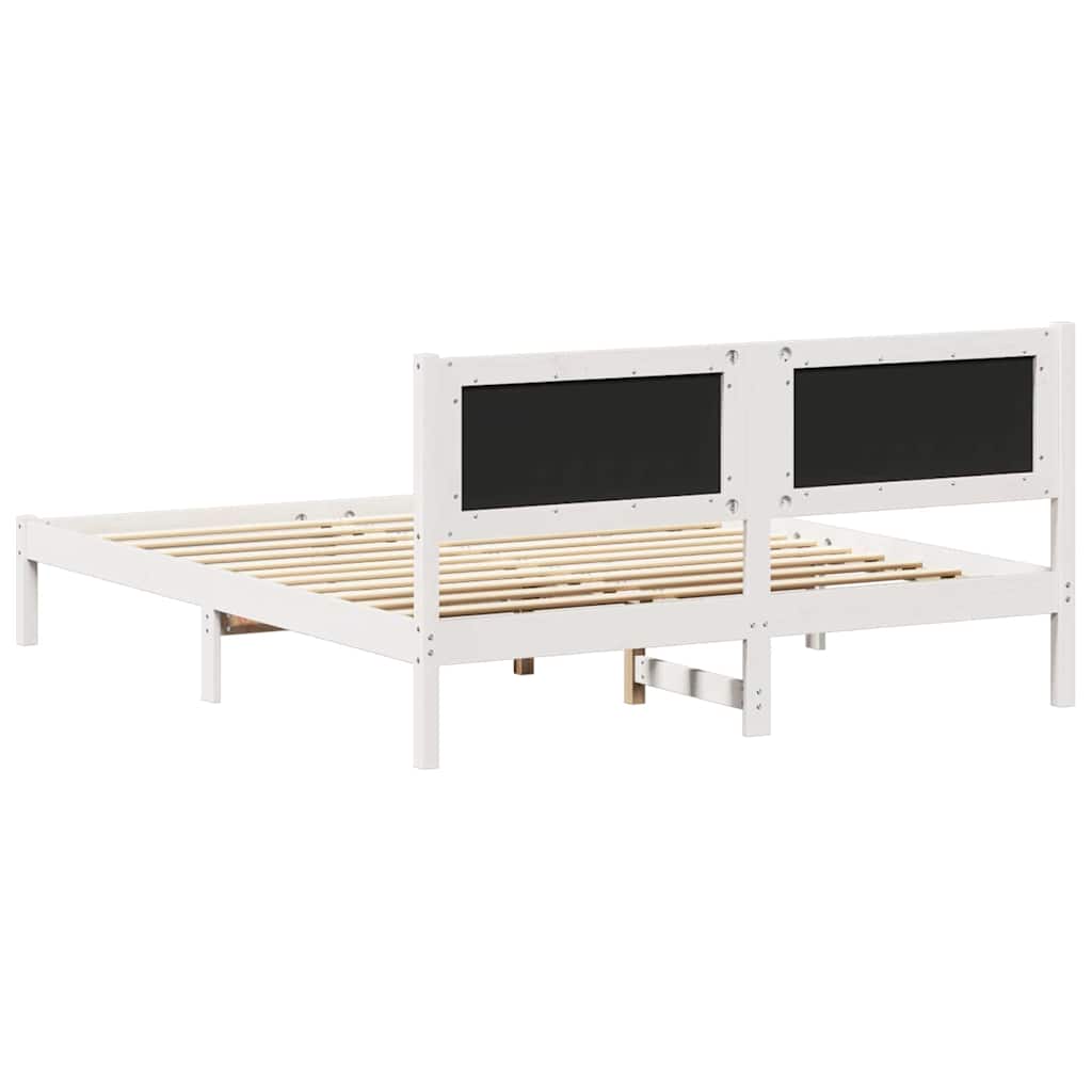 vidaXL Ramka łóżka z tapicerowanym wezgłowiem Jasnoszary 150 x 200 cm