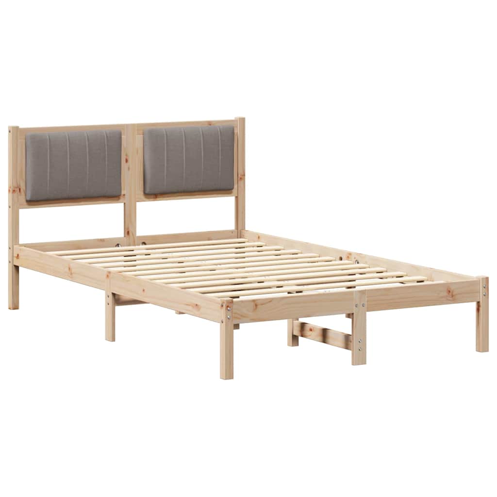 vidaXL Ramka łóżka z tapicerowanym wezgłowiem Ciemnoszary 120 x 200 cm