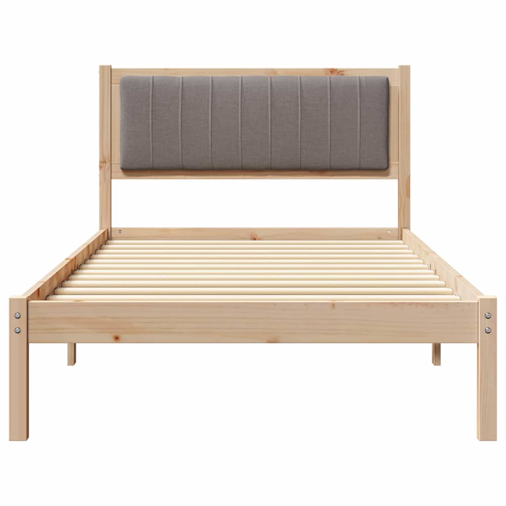 vidaXL Ramka łóżka z tapicerowanym wezgłowiem Ciemnoszary 100 x 200 cm