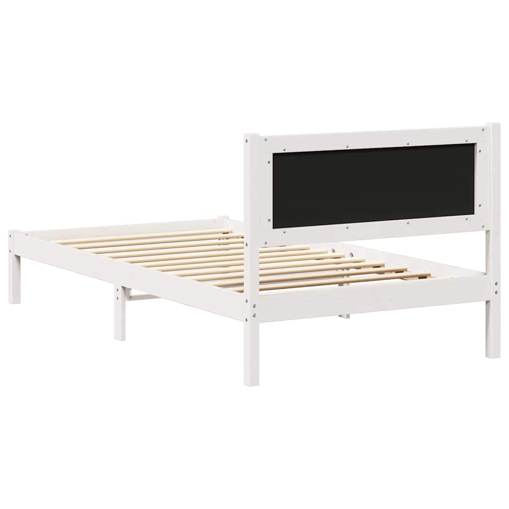 vidaXL Ramka łóżka z tapicerowanym wezgłowiem Jasnoszary 100 x 200 cm