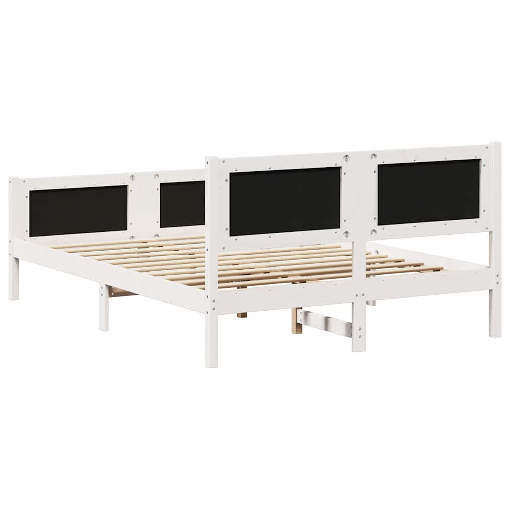 vidaXL Ramka łóżka Z zagłówkiem Jasnoszary 140 x 190 cm tkanina