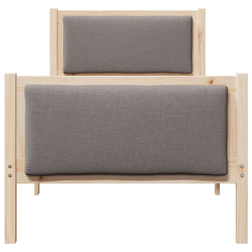 vidaXL Ramka łóżka Z zagłówkiem Ciemnoszary 80 x 200 cm tkanina