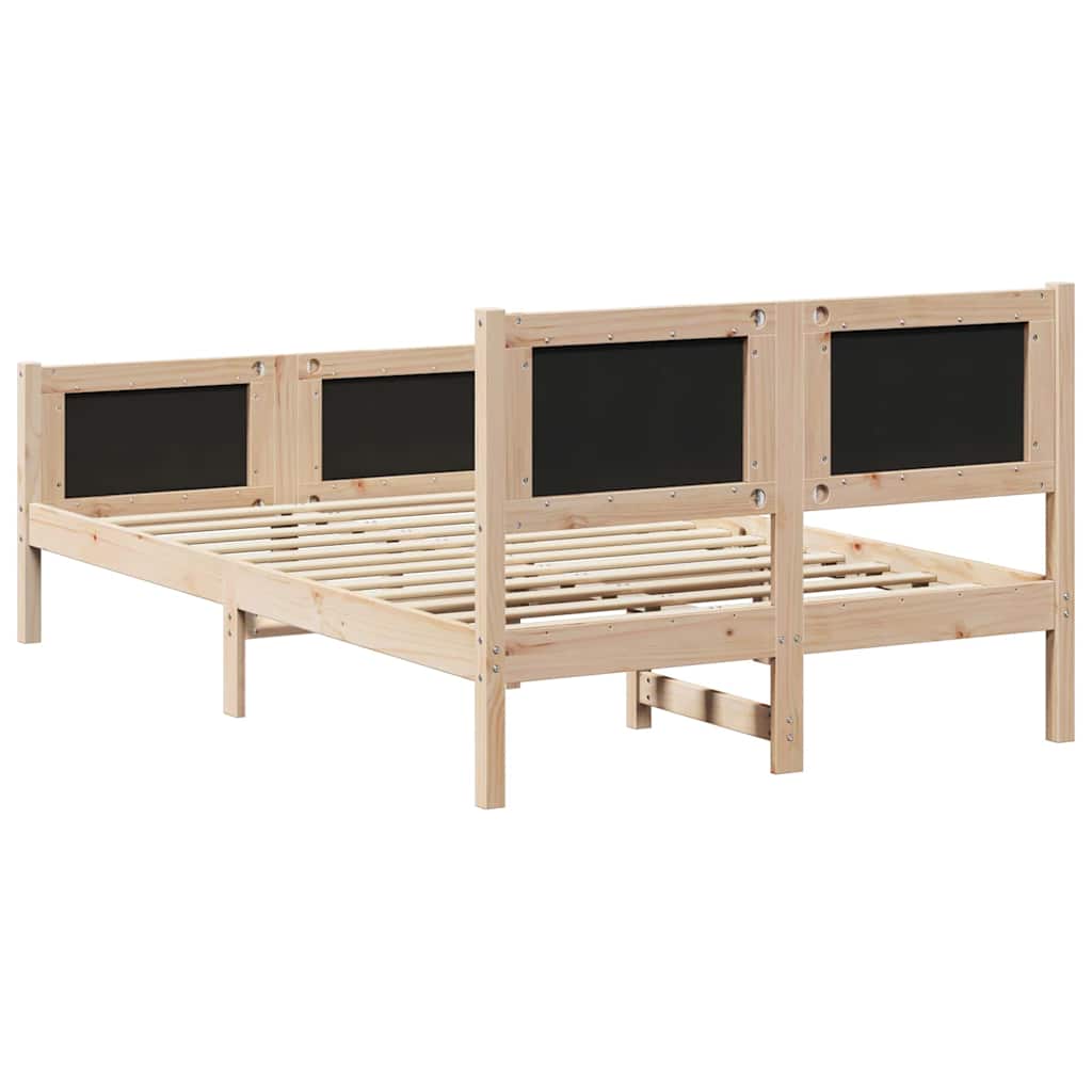 vidaXL Ramka łóżka Jasnoszary 120 x 190 cm Lite drewno sosnowe