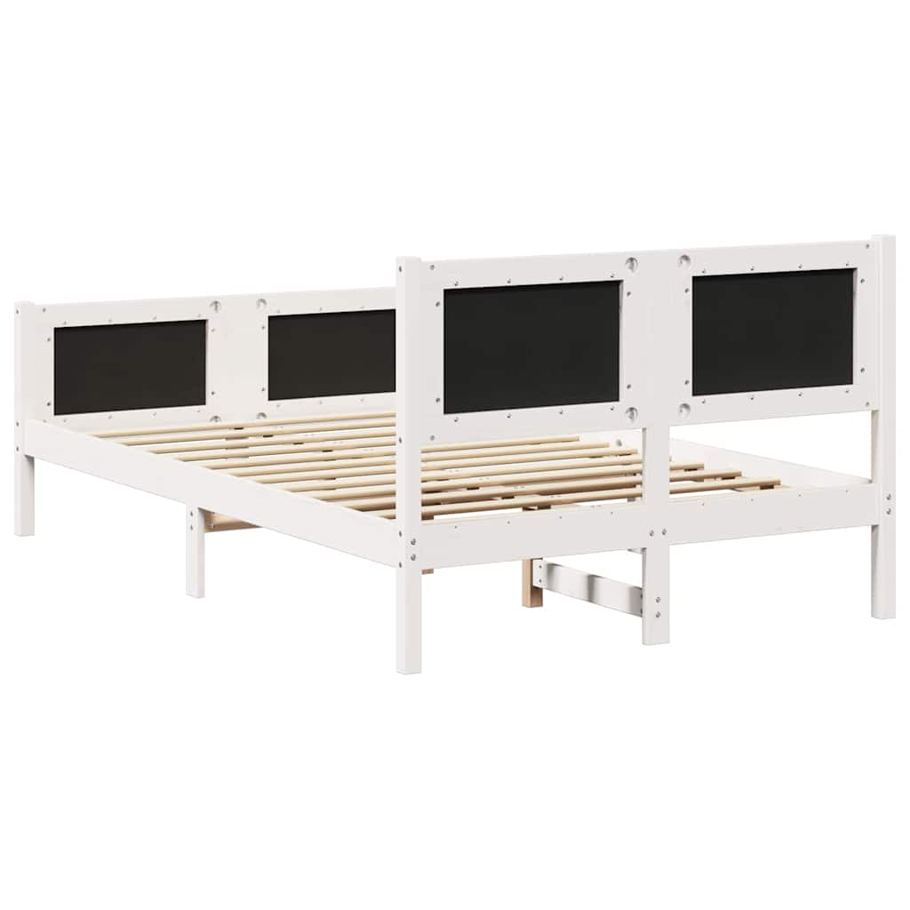 vidaXL Ramka łóżka Jasnoszary 120 x 190 cm Lite drewno sosnowe