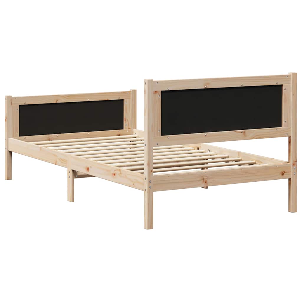 vidaXL Ramka łóżka Jasnoszary 100 x 200 cm Lite drewno sosnowe