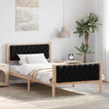 vidaXL Ramka łóżka Czarny 100 x 200 cm Lite drewno sosnowe