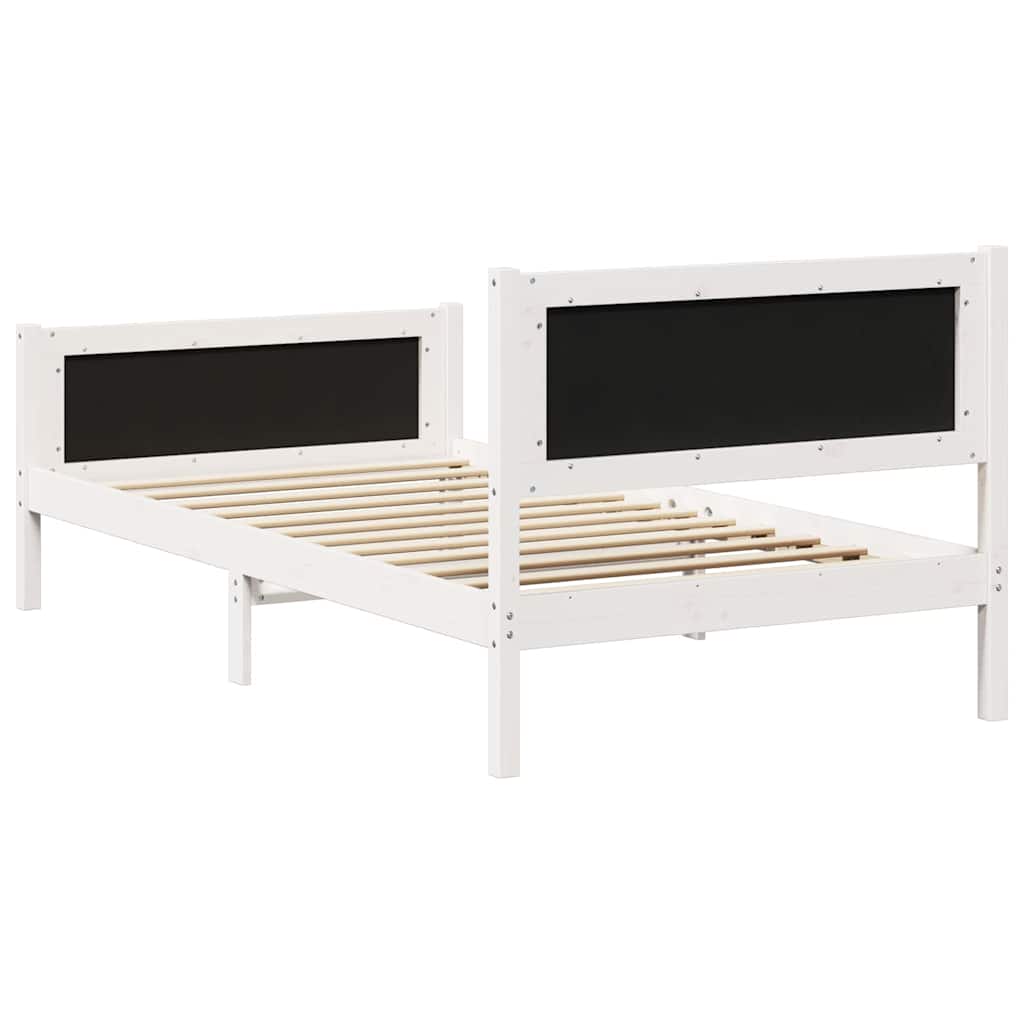 vidaXL Ramka łóżka Jasnoszary 100 x 200 cm Lite drewno sosnowe