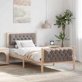 vidaXL Ramka łóżka Ciemnoszary 90 x 200 cm Lite drewno sosnowe